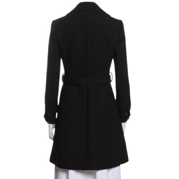 GUCCI black wool jacket large logo belt button down cuff long coat Luxury NWT - Picture 16 of 16